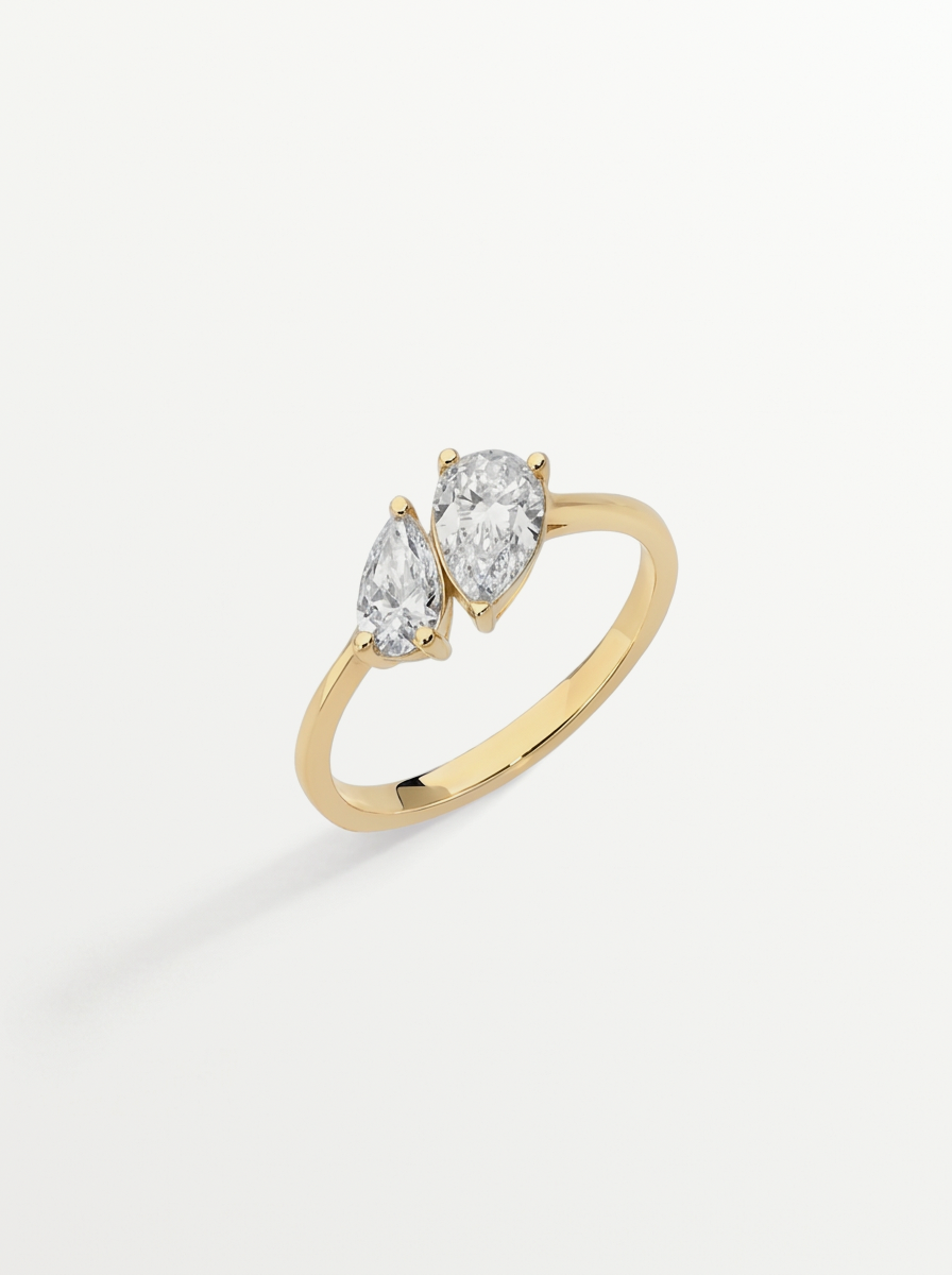 Anello Toi&moi con Diamanti a Goccia