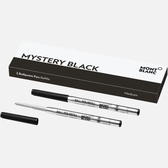 2 Refill Montblanc per Penna a Sfera Medi Mystery Black
