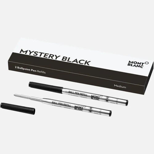 2 Refill Montblanc per Penna a Sfera Medi Mystery Black