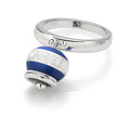 Anello Chantecler Capriness Dolce Vita in Argento e Smalto Bianco e Blu