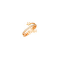 Anello Dodo a Spirale con Stelline in Oro Rosa e Diamanti