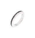 Anello Dodo Disc in Argento e Diamanti Black