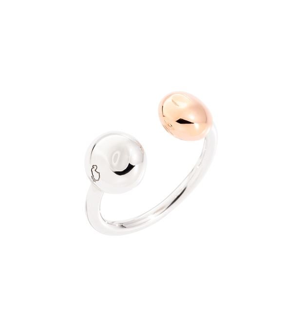 Anello Dodo Pepita in Argento e Oro Rosa