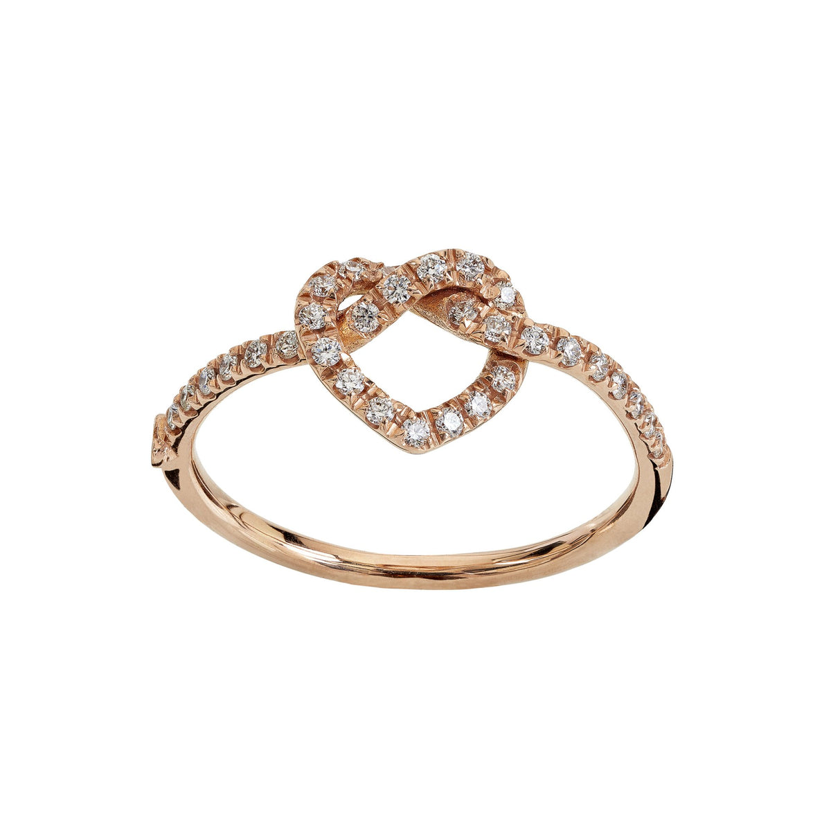 Anello Marco Gerbella con Cuore a Nodo e Diamanti