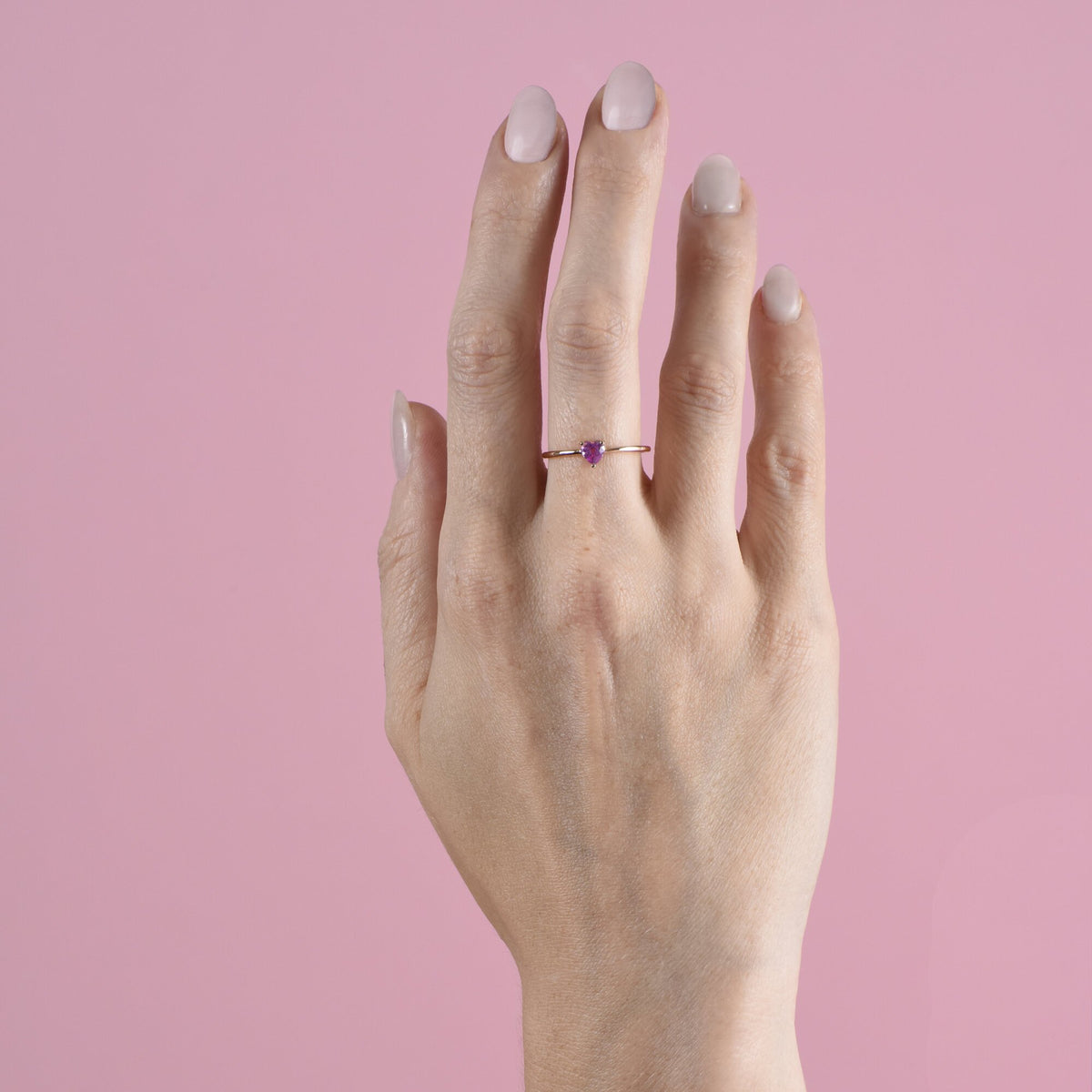 Anello Marco Gerbella con Zaffiro Rosa a Cuore