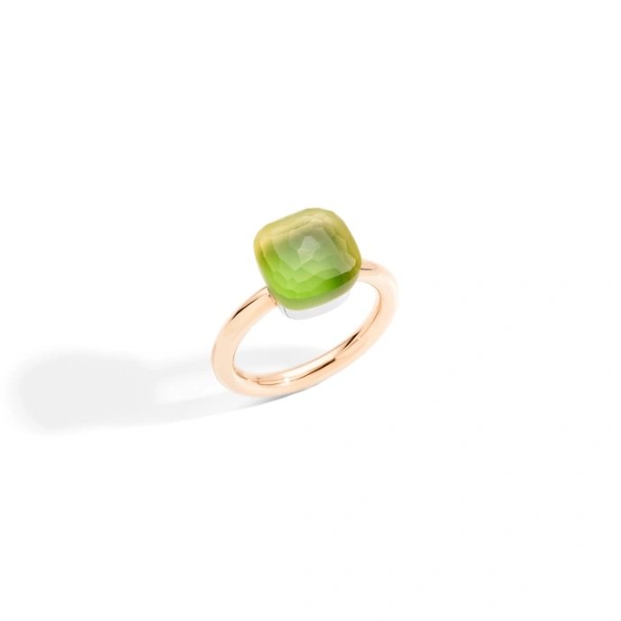Anello Pomellato Nudo Gele' Classico con Quarzo Lemon e Crisoprasio