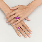 Anello Pomellato Ritratto Small in Oro Rosa con Ametista
