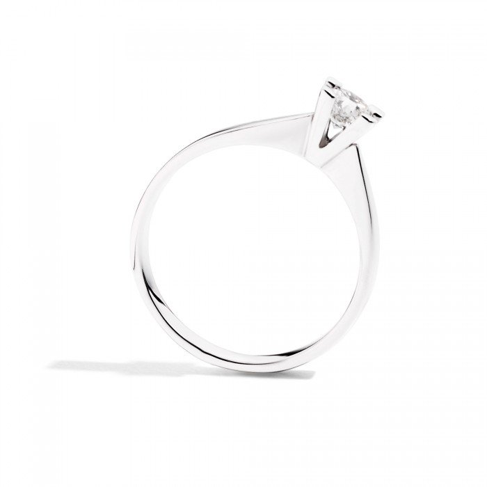 Anello Recarlo Maria Teresa Solitario in Oro Bianco