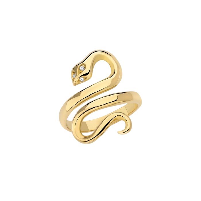 Anello Serpente in Oro e Diamanti