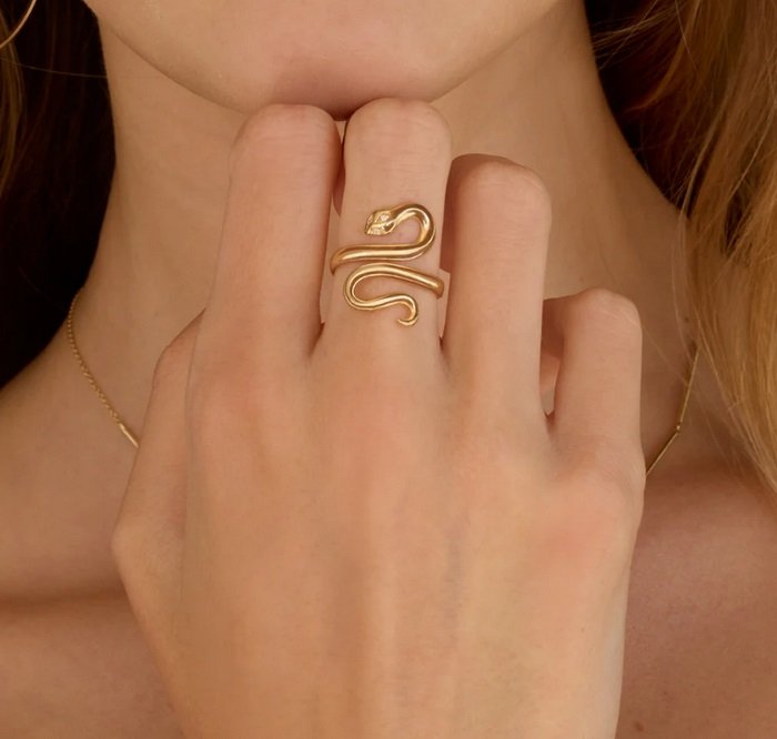 Anello Serpente in Oro e Diamanti