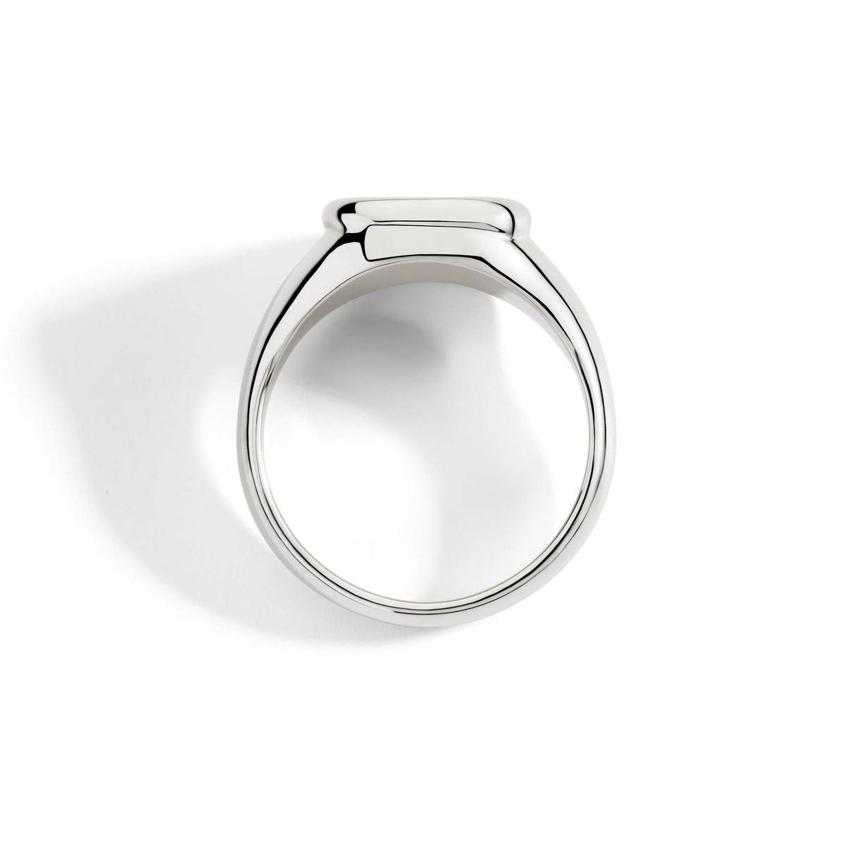 Anello Sigillo Argento & Diamante Bianco