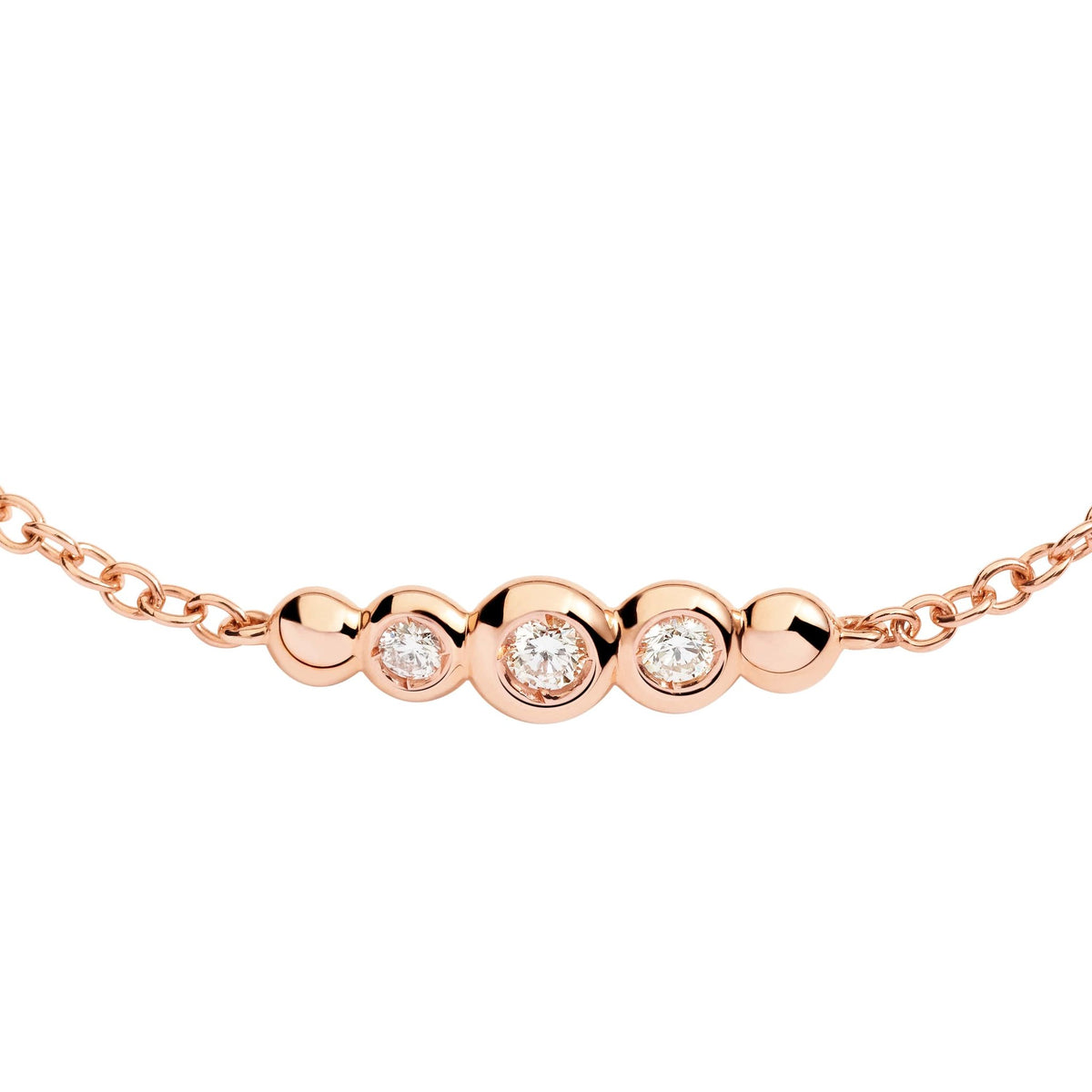 Bracciale Bollicine Oro Rosa & Diamanti