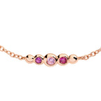 Bracciale Bollicine Oro Rosa Pietre Colorate M
