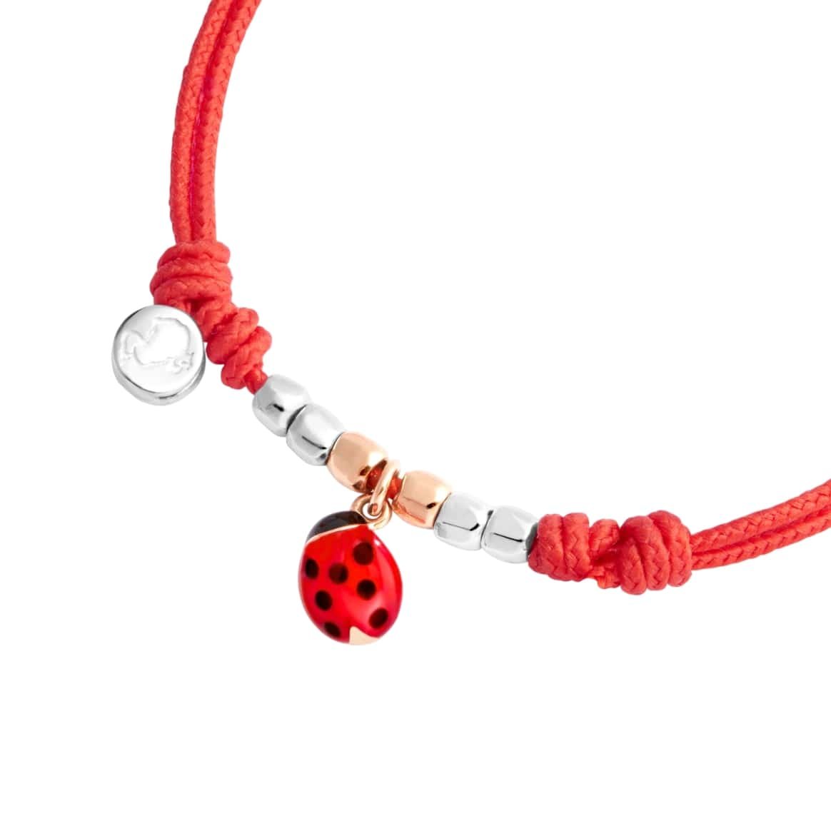 Bracciale Cordino Coccinella