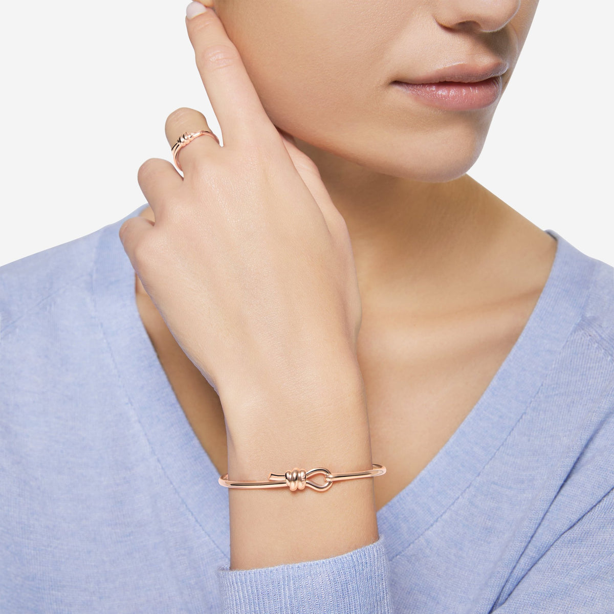 Bracciale Dodo Bangle Nodo Oro Rosa