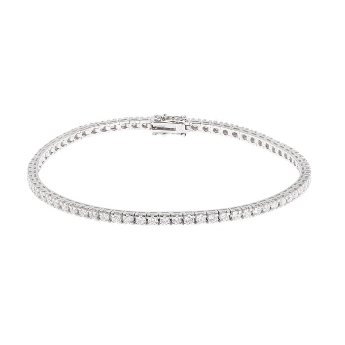 Bracciale Freelight Tennis in Oro Bianco e Diamanti