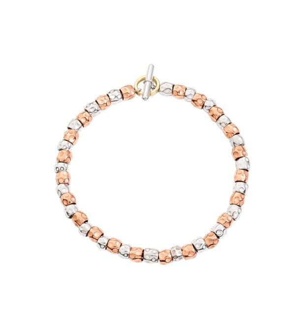 Bracciale Granelli Argento & Oro Rosa S