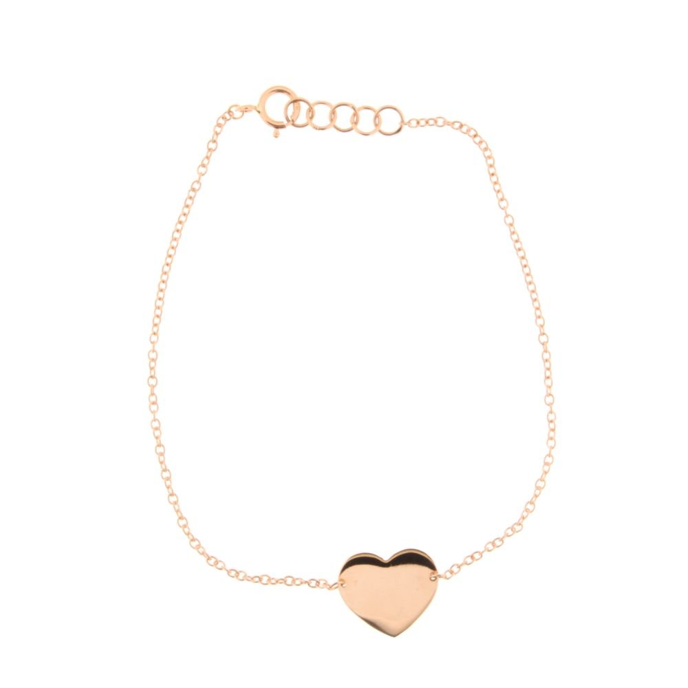 Bracciale Marco Gerbella con Cuore a Lastra in Oro Rosa