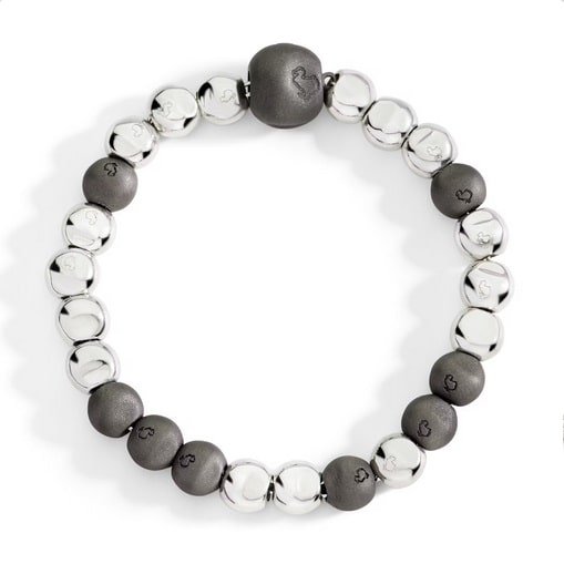 Bracciale Pepita Argento e Titanio S
