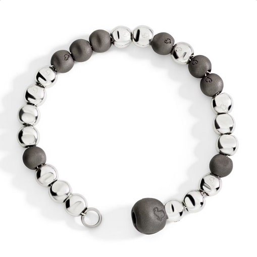 Bracciale Pepita Argento e Titanio XL