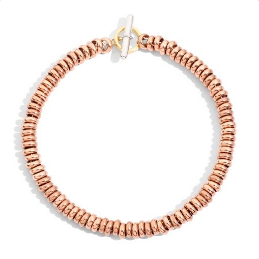 Bracciale Rondelle Oro Rosa L