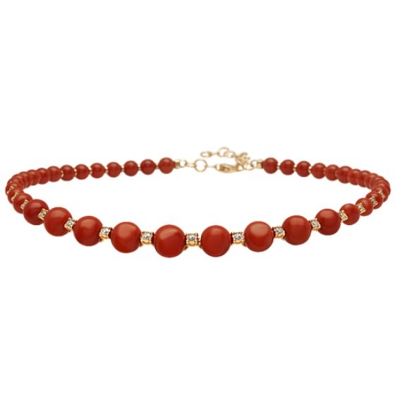 Choker Chantecler Cherie in Oro e Corallo