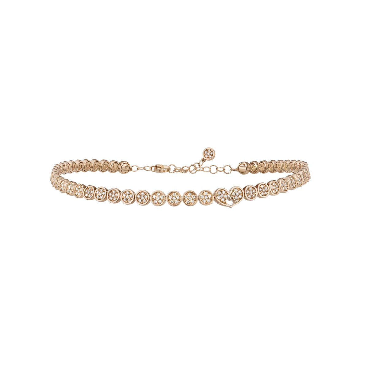 Choker Chantecler Paillettes Oro Rosa 18 KT