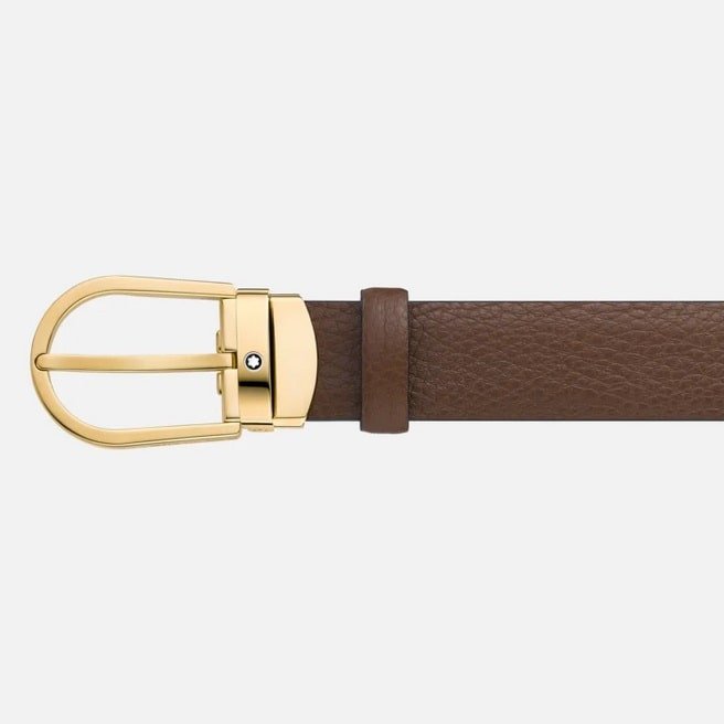 Cintura Montblanc in Pelle Marrone 30 MM