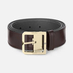 Cintura Montblanc Reversibile in Pelle Marrone Scuro/grigio 40 MM