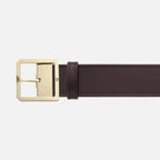 Cintura Montblanc Reversibile in Pelle Marrone Scuro/grigio 40 MM