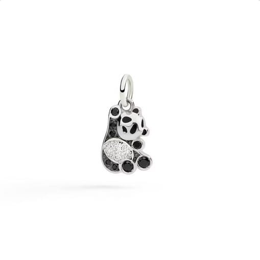 Ciondolo Panda in Argento & Diamanti