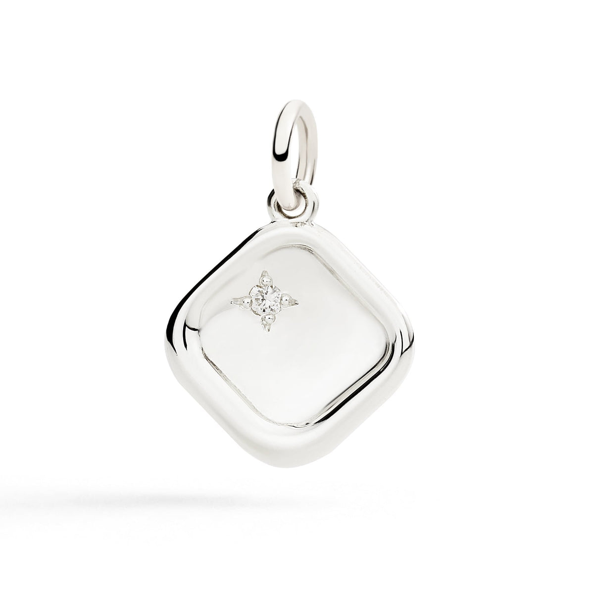 Ciondolo Sigillo Argento & Diamante Bianco