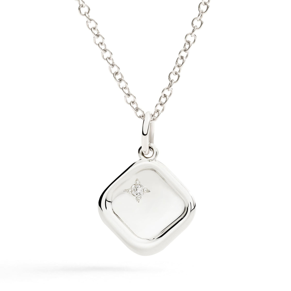 Ciondolo Sigillo Argento & Diamante Bianco