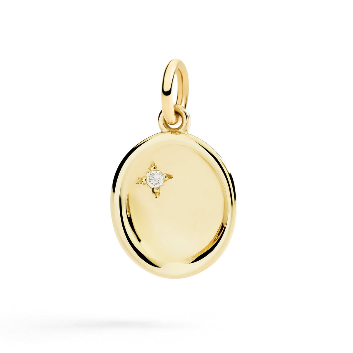 Ciondolo Sigillo Oro Giallo & Diamante Bianco