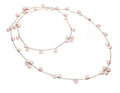 Collana Chantecler Paillettes Lunga in Oro Rosa e Smalto Rosa Cipria