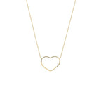 Collana con Cuore a Filo in Canna Vuota