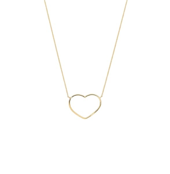 Collana con Cuore a Filo in Canna Vuota