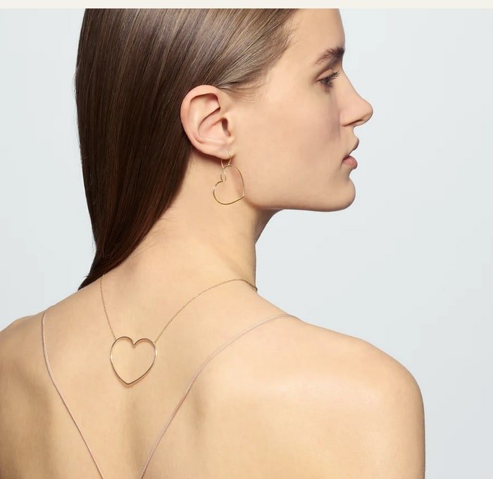 Collana con Cuore a Filo in Canna Vuota