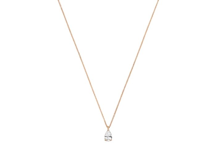 Collana con Diamante Taglio Goccia