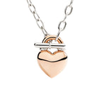 Collana Cuore Oro Rosa & Argento