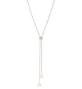 Collana Dodo Bollicine in Argento con Pepita Scorrevole in Oro Rosa