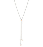 Collana Dodo Bollicine in Argento con Pepita Scorrevole in Oro Rosa