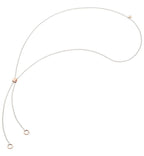 Collana Dodo Bollicine in Argento con Pepita Scorrevole in Oro Rosa