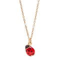 Collana Dodo Mini Coccinella in Oro Rosa e Smalto