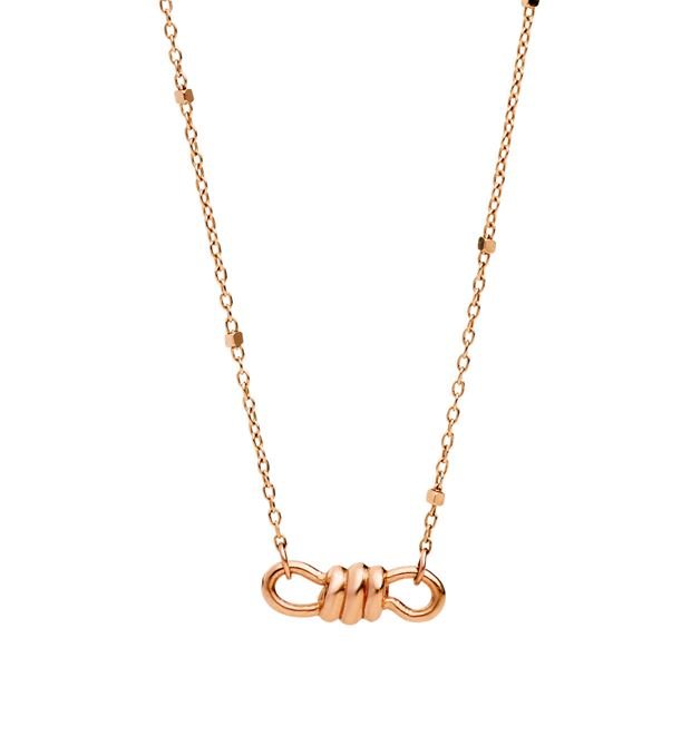 Collana Dodo Mini Nodo in Oro Rosa 40 CM