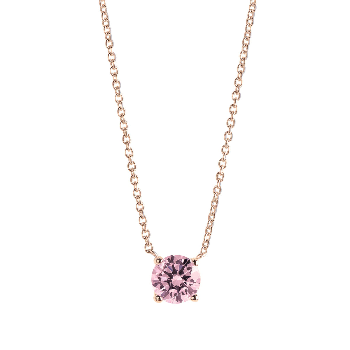 Collana Freelight Punto Luce in Oro Rosa e Diamante Rosa