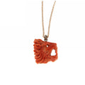 Collana in Argento con Ciondolo in Corallo