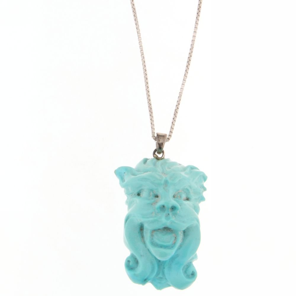Collana in Argento con Ciondolo in Turchese