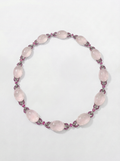 Collana in Oro Bianco con Brillanti e Zaffiri Rosa