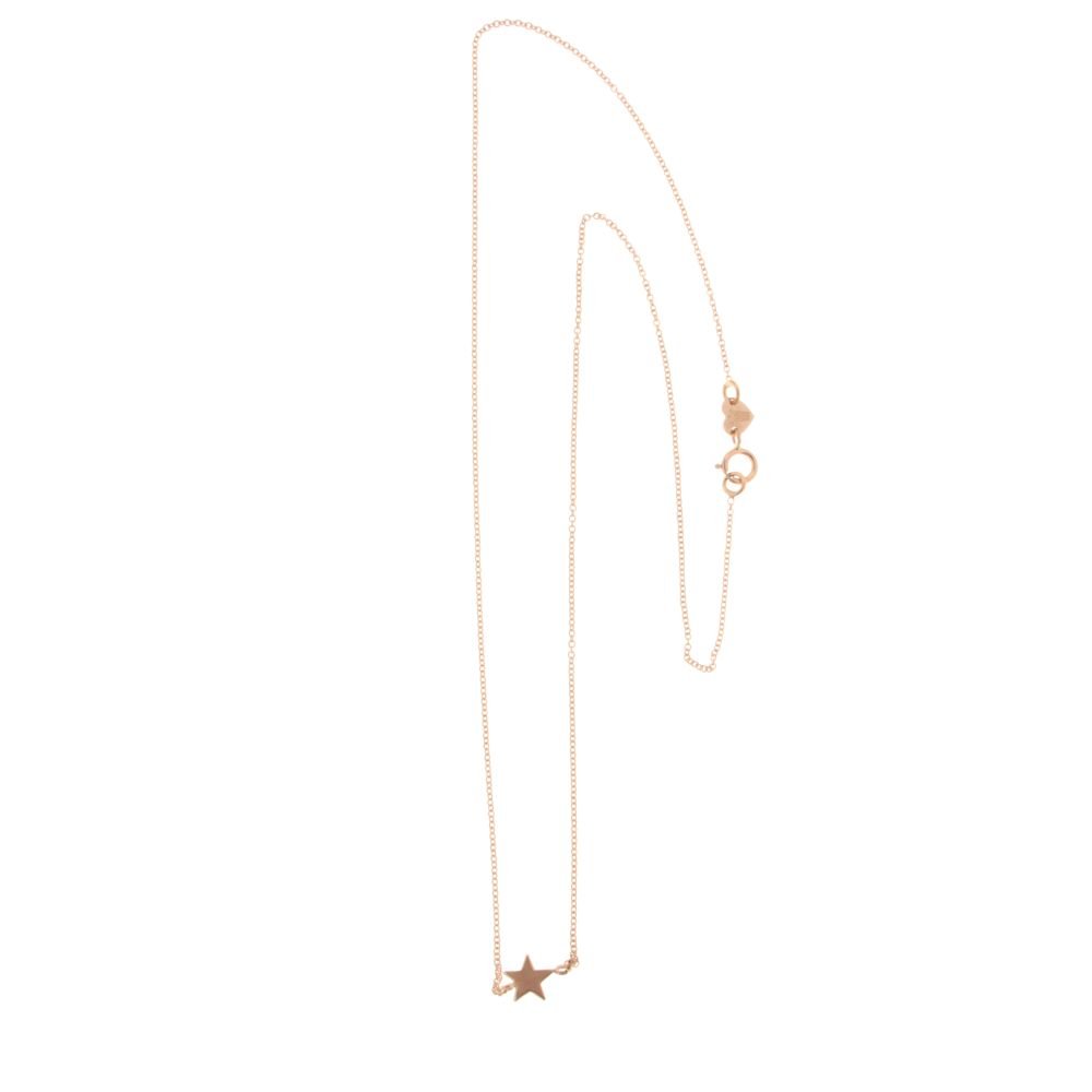 Collana Marco Gerbella con Stella Lastra Piccola in Oro Rosa